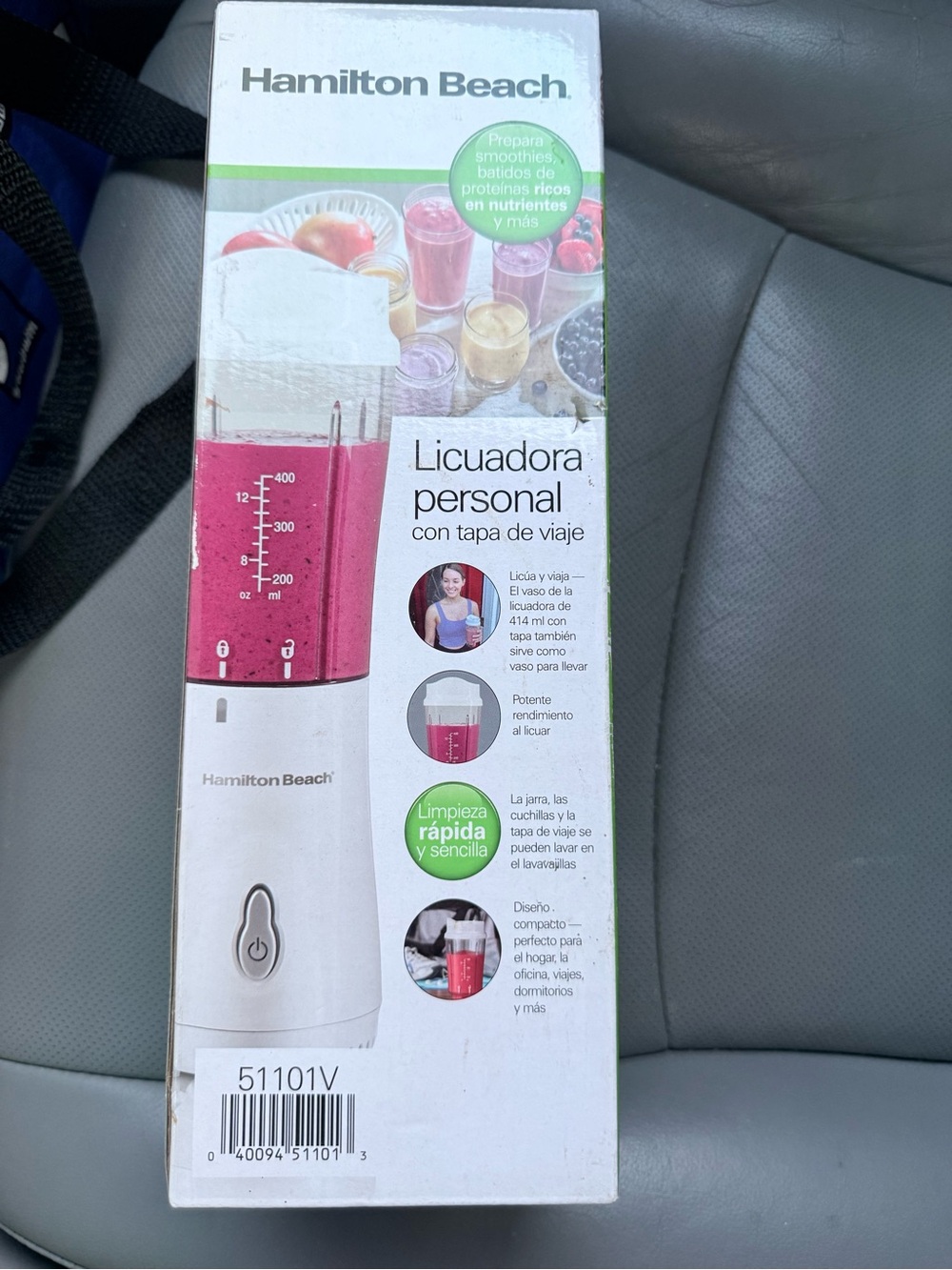 Hamilton Beach Personal Blender - Pink and White Travel Smoothie Maker